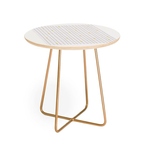 Hello Twiggs Grid and Dots Round Side Table