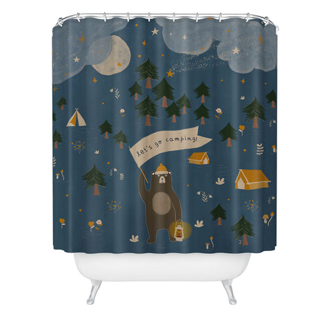 Hello Twiggs Lets go camping Shower Curtain