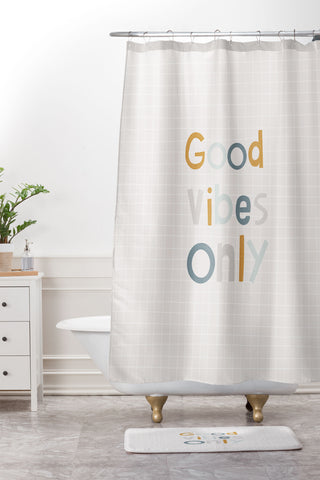 Hello Twiggs Life Mantra Shower Curtain And Mat
