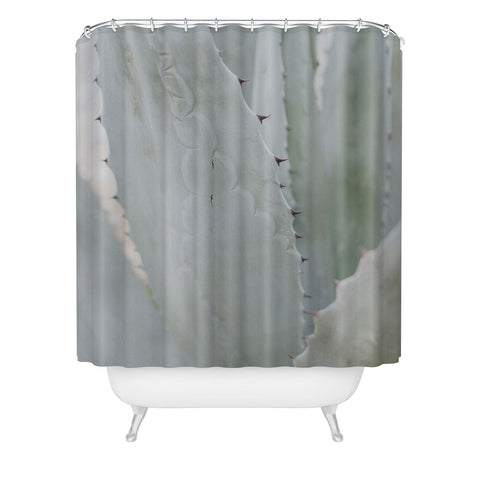 Hello Twiggs Mint Green Cactus Shower Curtain