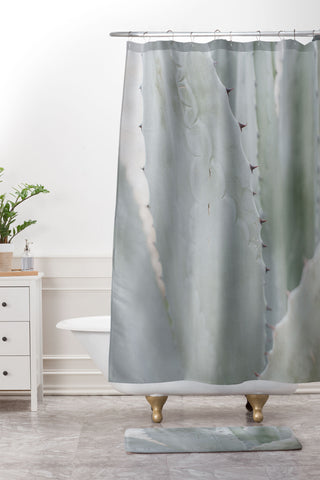 Hello Twiggs Mint Green Cactus Shower Curtain And Mat