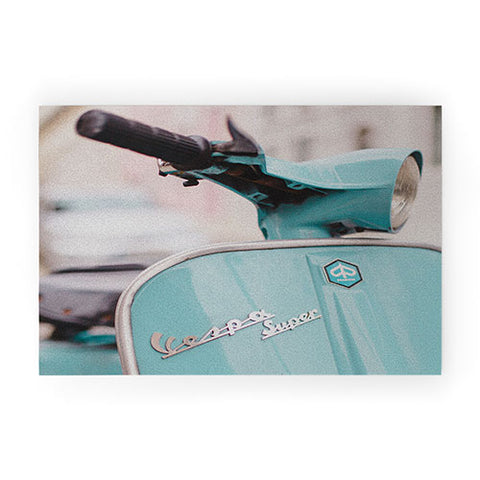 Hello Twiggs Mint Vespa Welcome Mat