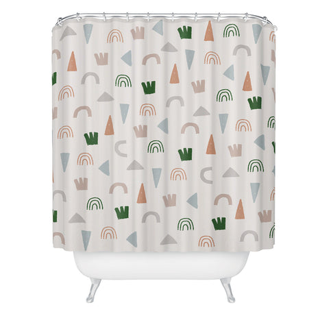 Hello Twiggs Modern Shapes Shower Curtain