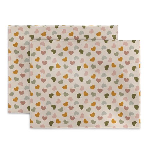 Hello Twiggs Muted Hearts Placemat