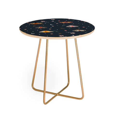 Hello Twiggs Nocturnal Moths Round Side Table