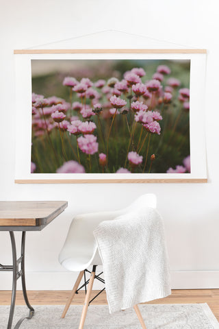 Hello Twiggs Pale Pink Flowers Art Print And Hanger