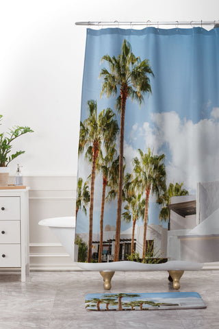 Hello Twiggs Palm Trees Island Shower Curtain And Mat
