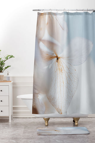 Hello Twiggs Pastel Dry Hydrangea Shower Curtain And Mat