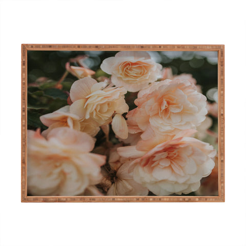 Hello Twiggs Peach Soft Flowers Rectangular Tray