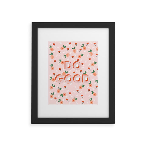 Hello Twiggs Peaches and Poppies Framed Art Print