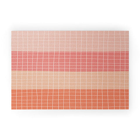 Hello Twiggs Peachy Stripes Welcome Mat