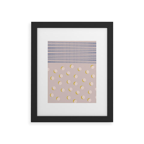 Hello Twiggs Pinecones and Stripes Framed Art Print