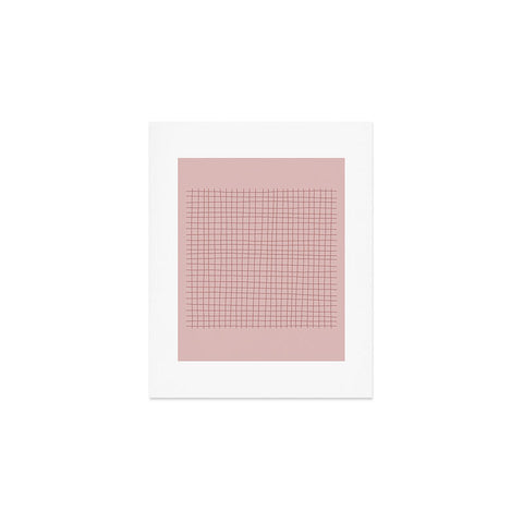 Hello Twiggs Pink Grid Art Print