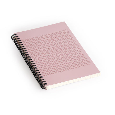 Hello Twiggs Pink Grid Spiral Notebook