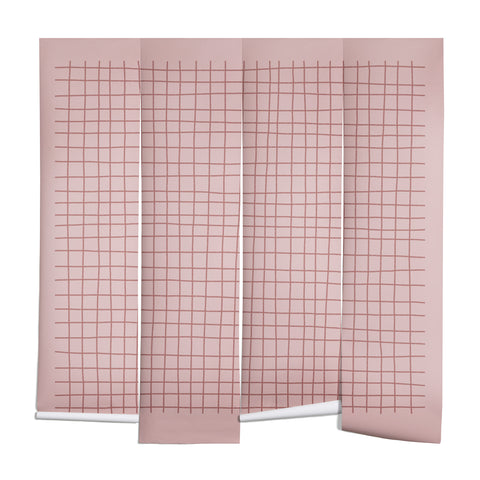 Hello Twiggs Pink Grid Wall Mural