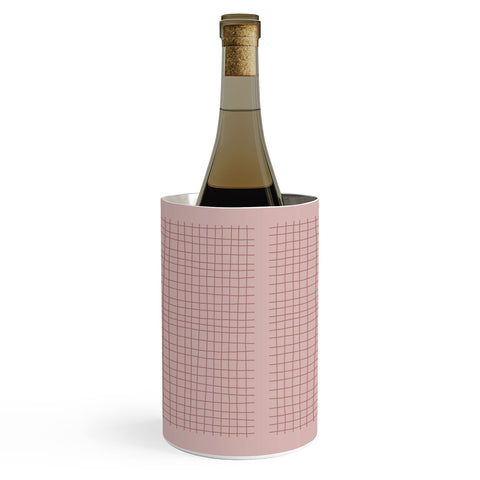 Hello Twiggs Pink Grid Wine Chiller