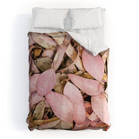 Hello Twiggs Pink Leaves Comforter