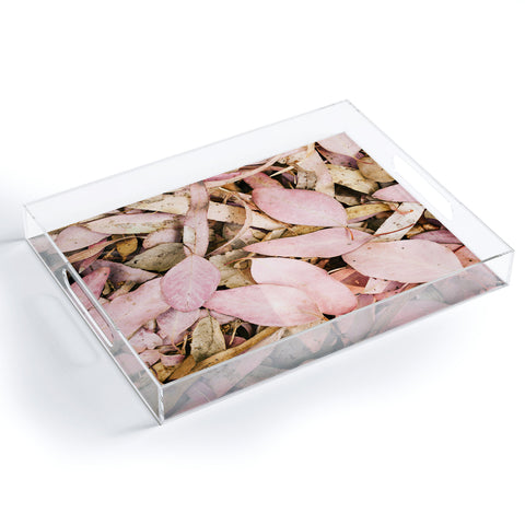 Hello Twiggs Pink Leaves Acrylic Tray