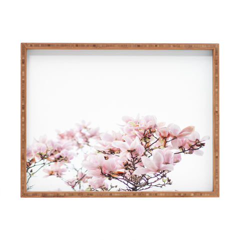 Hello Twiggs Pink Magnolias Rectangular Tray