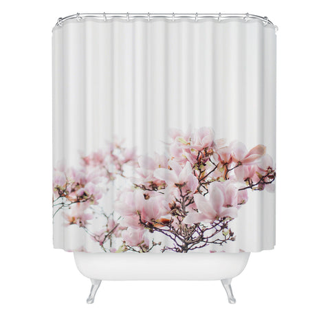 Hello Twiggs Pink Magnolias Shower Curtain