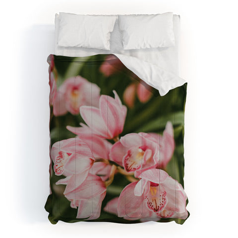 Hello Twiggs Pink Orchids Comforter