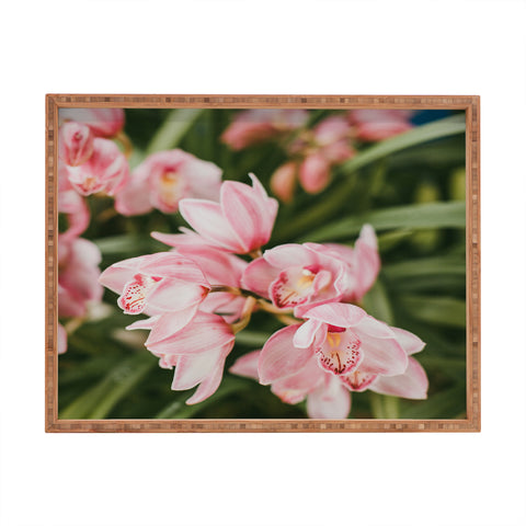Hello Twiggs Pink Orchids Rectangular Tray