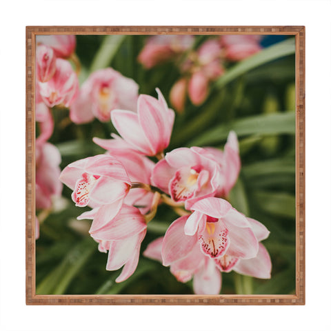 Hello Twiggs Pink Orchids Square Tray