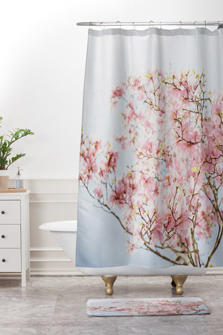 Hello Twiggs Pink Wonderland Shower Curtain And Mat