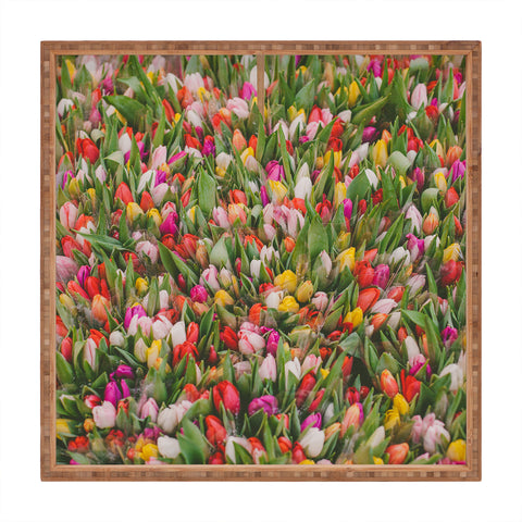 Hello Twiggs Rainbow Tulips Square Tray