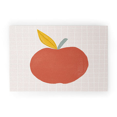 Hello Twiggs Red Apple Welcome Mat