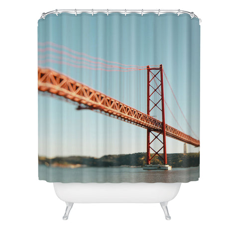 Hello Twiggs Red Bridge Shower Curtain