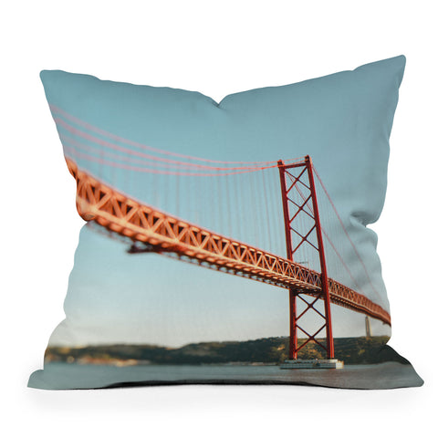 Hello Twiggs Red Bridge Throw Pillow