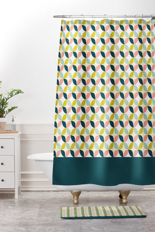 Hello Twiggs Retro Tile Shower Curtain And Mat