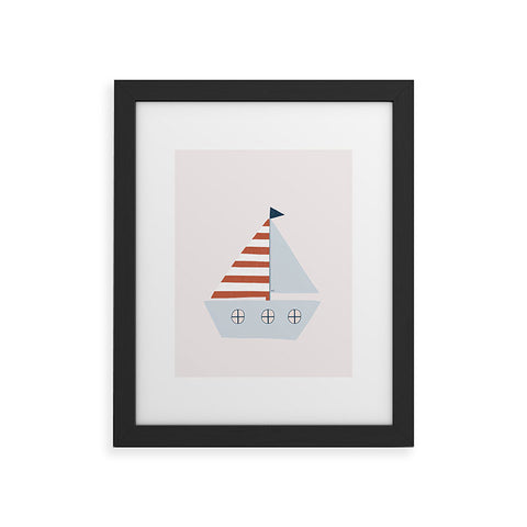 Hello Twiggs Sailing Boat Framed Art Print