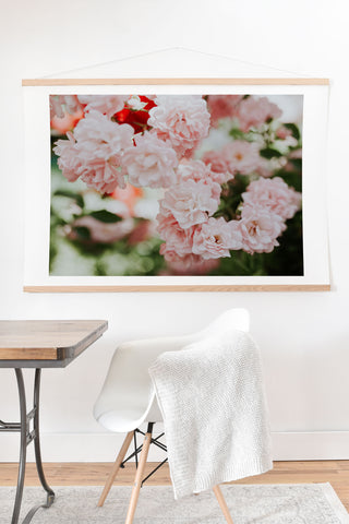 Hello Twiggs Soft Pink Roses Art Print And Hanger