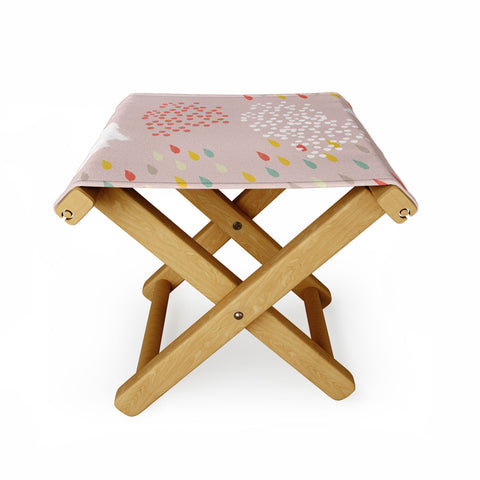 Hello Twiggs Spring Abstract Watercolor Folding Stool