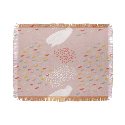 Hello Twiggs Spring Abstract Watercolor Throw Blanket