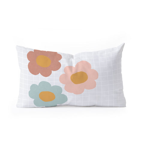 Hello Twiggs Spring Floral Grid Oblong Throw Pillow