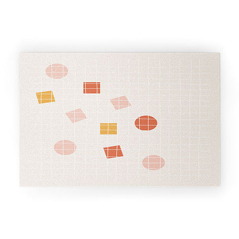 Hello Twiggs Spring Grid Welcome Mat