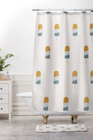 Hello Twiggs Summer Popsicle Shower Curtain And Mat