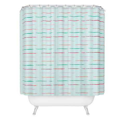 Hello Twiggs Summer Stripes Shower Curtain