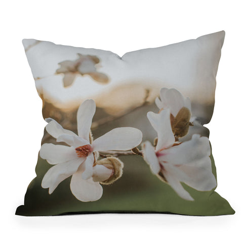 Hello Twiggs Sunset Magnolias Throw Pillow