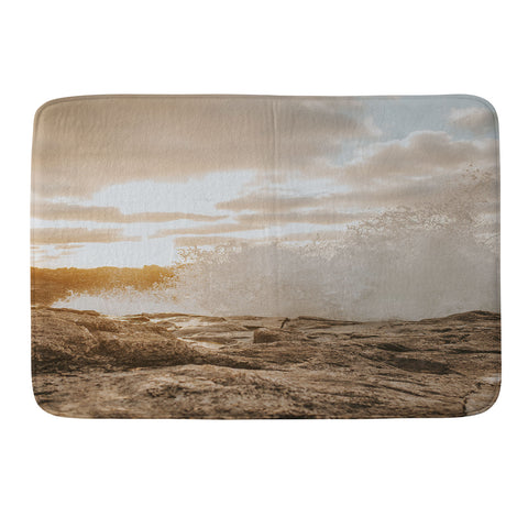 Hello Twiggs Sunset Rough Waves Memory Foam Bath Mat