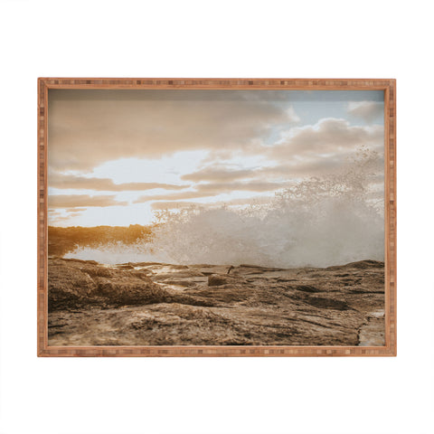 Hello Twiggs Sunset Rough Waves Rectangular Tray