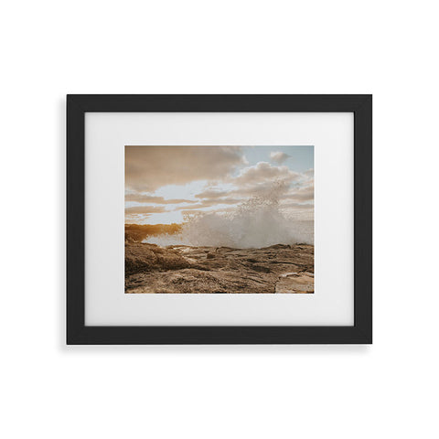 Hello Twiggs Sunset Rough Waves Framed Art Print
