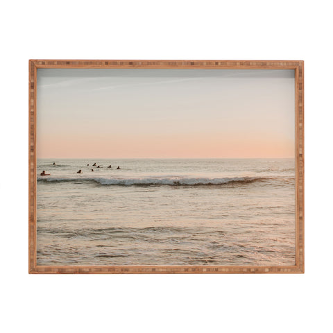 Hello Twiggs Sunset Surfing Rectangular Tray