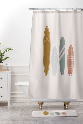 Hello Twiggs Surfboards Shower Curtain And Mat