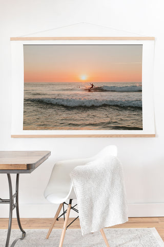 Hello Twiggs Surfers Wave Art Print And Hanger