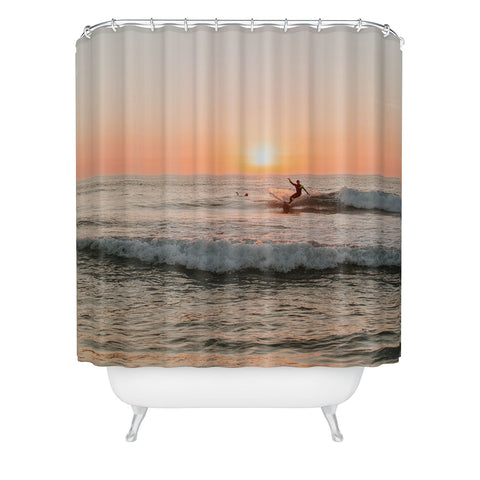Hello Twiggs Surfers Wave Shower Curtain
