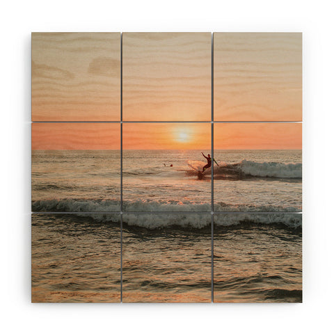 Hello Twiggs Surfers Wave Wood Wall Mural